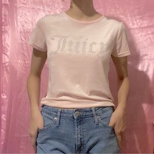 Y2K Juicy Couture Baby Pink Velour Top
